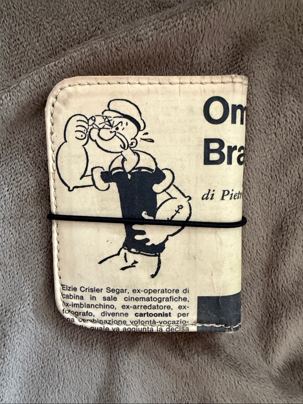Popeye Print Canvas Men's Travel Wallet – Cream/Black